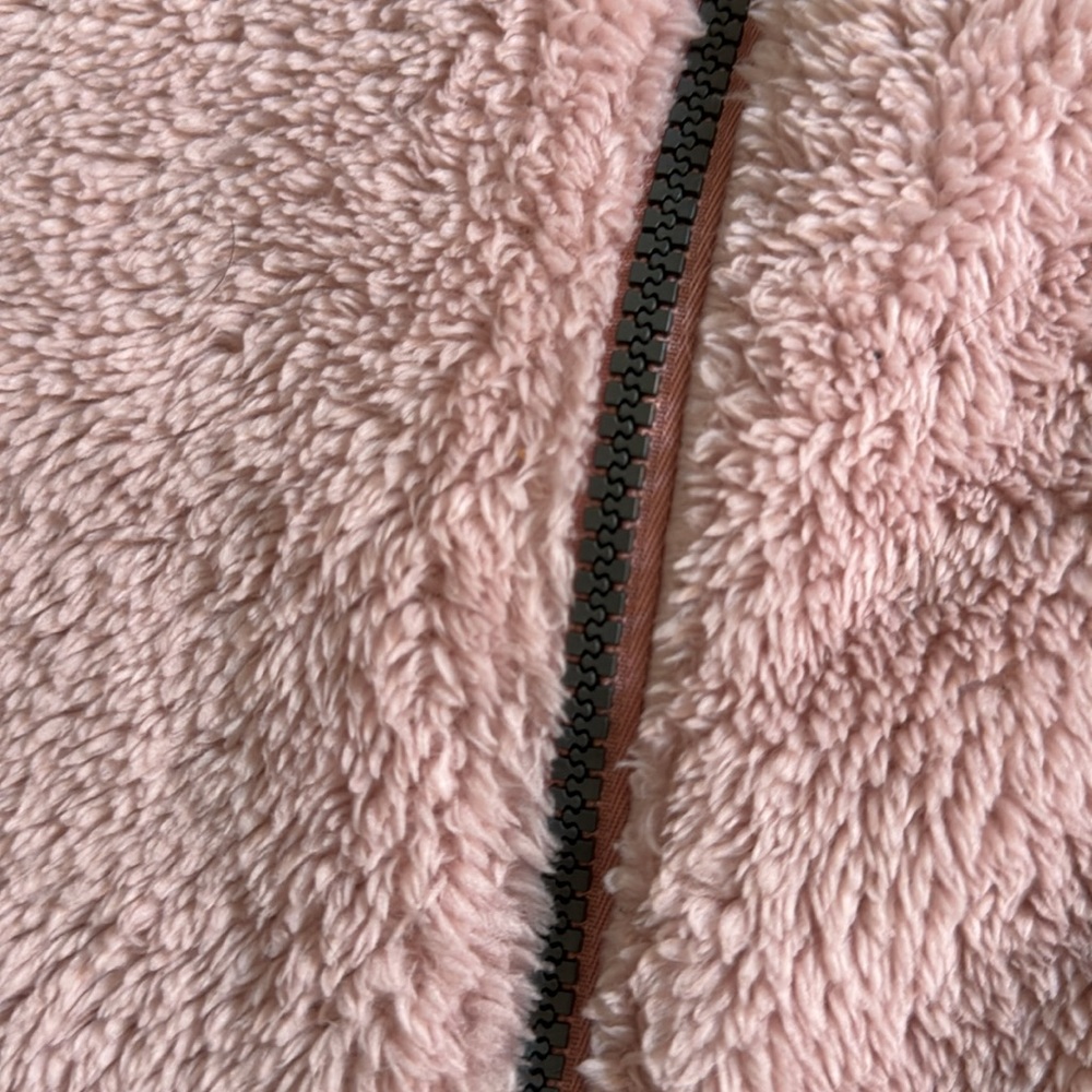 Hanna Andersson pink marshmallow baby zip fleece Sherpa onesie 3 - 6 mos - Picture 9 of 12